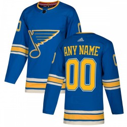 St. Louis Blues adidas Alternate Authentic Custom Jersey - Light Blue