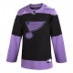 Men's St. Louis Blues adidas Black Hockey Fights Cancer Custom Practice Jersey