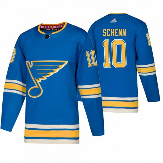 Men's St. Louis Blues Brayden Schenn #10 adidas Light Blue Alternate Authentic Jersey