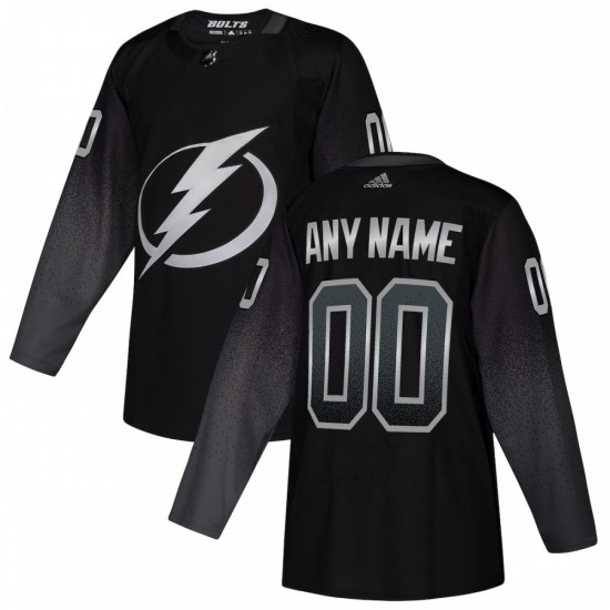 Tampa Bay Lightning adidas Alternate Authentic Custom Jersey - Black