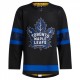 Men's Toronto Maple Leafs x drew house adidas Black&Blue Alternate Blank Jersey