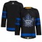 Men's Toronto Maple Leafs x drew house adidas Black&Blue Alternate Blank Jersey