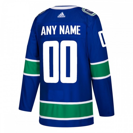 Vancouver Canucks adidas Authentic Custom Jersey - Blue