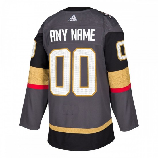 Vegas Golden Knights adidas Authentic Custom Jersey - Gray