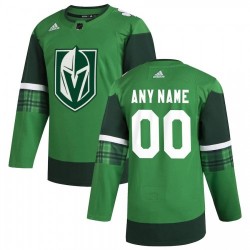 Men's Vegas Golden Knights adidas Green 2020 St. Patrick's Day Custom Jersey