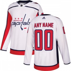 Washington Capitals adidas Away Authentic Custom Jersey - White