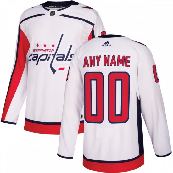 Washington Capitals adidas Away Authentic Custom Jersey - White