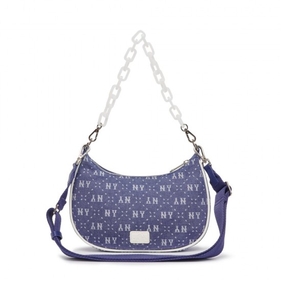 Dia MONOGRAM Jacquard Denimlike Strap Hobo Bag NEW YORK YANKEES