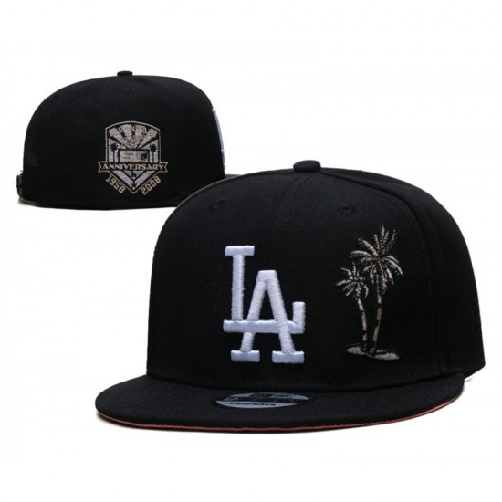 LA Dodgers Anniversary Palm Tree Black Snapback Cap