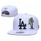 LA Dodgers Green Palm Tree White Snapback Cap