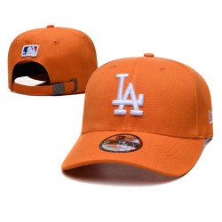 Los Angeles Dodgers Orange White Logo Adjustable Hat