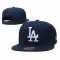 Los Angeles Dodgers Navy White Logo Snapback Hat