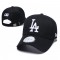 Los Angeles Dodgers Black White Logo Adjustable Hat