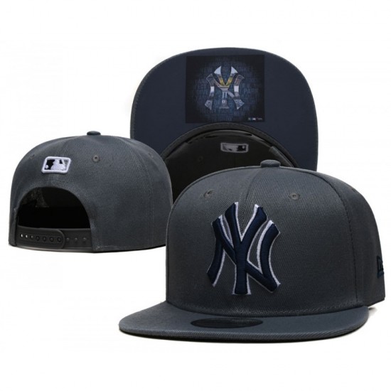 New York Yankees Logo Under Visor Charcoal Snapback Hat