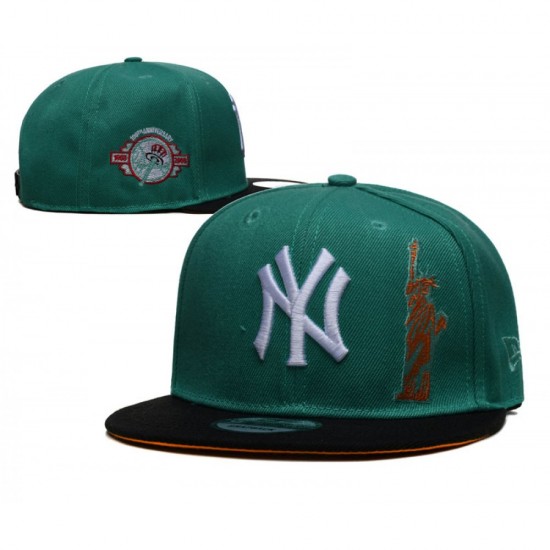 New York Yankees 100th Anniversary Statue of Liberty 2Tone Turquoise/Black Snapback Hat