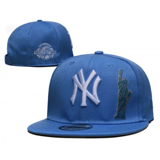 New York Yankees 100th Anniversary Statue of Liberty Sky Blue Snapback Hat