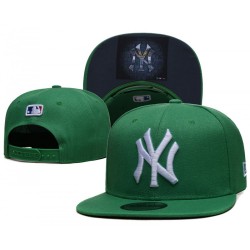 New York Yankees Logo Under Visor Green Snapback Hat