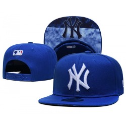 New York Yankees Pattern Under Visor Blue Spanback Hat