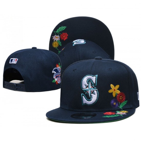 Seattle Mariners Side Patch Visor Bloom Navy Snapback Hat