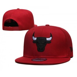 Chicago Bulls Red and Black Logo Snapback Hat