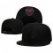 Detroit Pistons Logo Under Visor Black on Black Snapback Cap