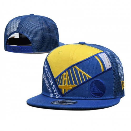 Golden State Warriors Criss Cross Trucker Snapback Hat - Royal