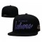 Los Angeles Lakers Mitchell & Ness Black Foundation Script Snapback Hat