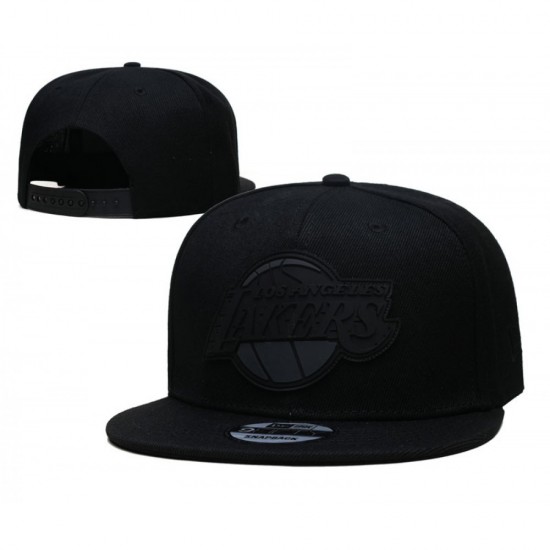 LA Lakers NBA Black On Black Snapback Cap