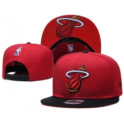 Miami Heat Logo Under Visor Official Team Color 2Tone Red/Black Snapback Hat