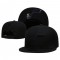 Utah Jazz Logo Under Visor Black on Black Snapback Hat